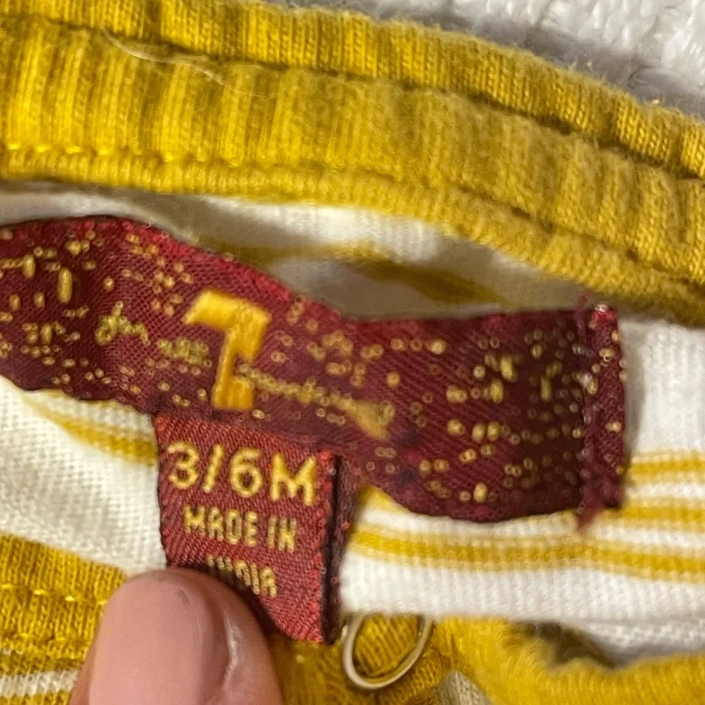 Seven7 Kids Pajamas in Yellow and White Stripes
